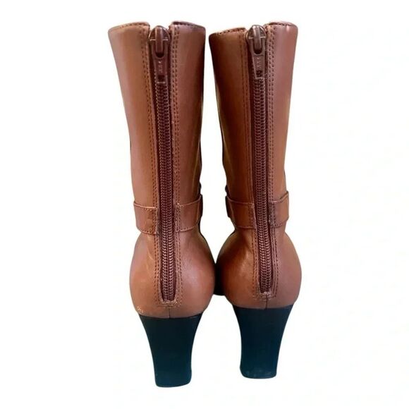 Amanda Smith Karma Mid-Calf Leather Boots/Vintage Boots From The 90s/Back Zip. - Picture 6 of 7